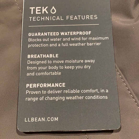 NWT L.L. Bean Grey Waterproof Tek 2 Snow and Ski Pants - Picture 12 of 16